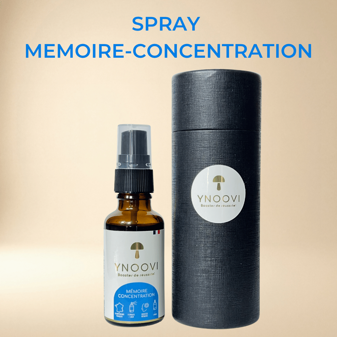 Spray Mémoire & Concentration — Champignons Adaptogènes BIO | YNOOVI