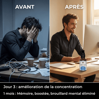 Spray Mémoire & Concentration — Champignons Adaptogènes BIO | YNOOVI